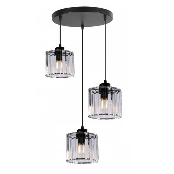 Loftslampe Crystal App513-3CPR Sort