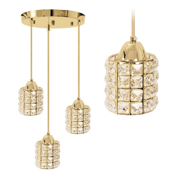 Loftslampe Crystal App726-3CRP guld