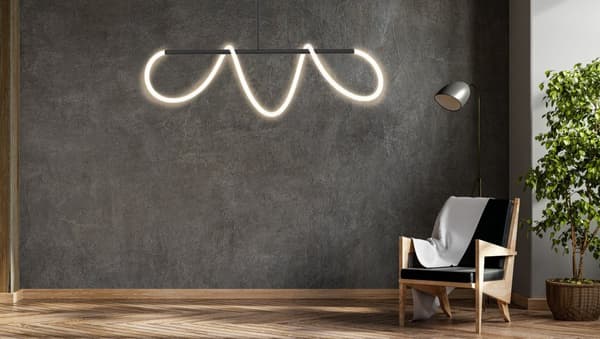 LED loft lampe app856-cp lang sort sort