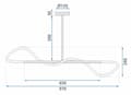 Miniatyrbillede 9 af 9: LED loft lampe app856-cp lang sort sort