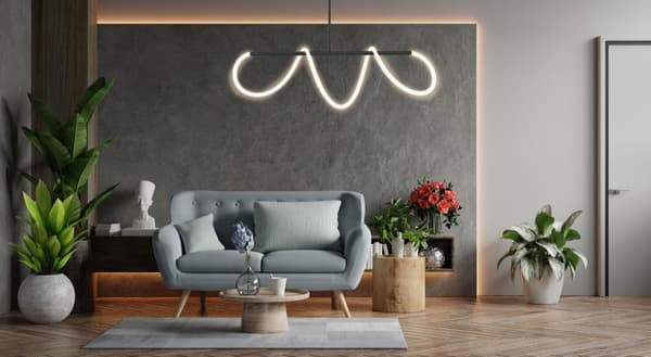 LED loft lampe app856-cp lang sort sort