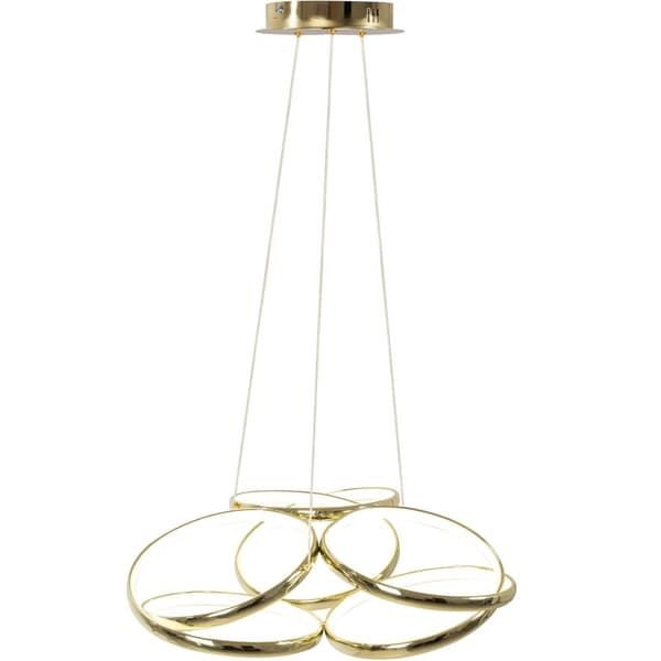 Moderne LED-loftslampe + pilotapp794-cp fladt guld