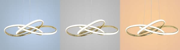 Moderne LED-loftslampe + pilotapp794-cp fladt guld