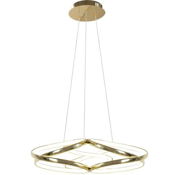 Moderne LED-loftslampe + pilotapp794-cp fladt guld