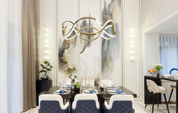 Moderne LED-loftslampe + pilot APP800-CP Twist Gold