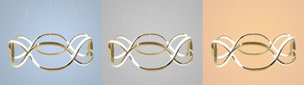 Moderne LED-loftslampe + pilot APP800-CP Twist Gold