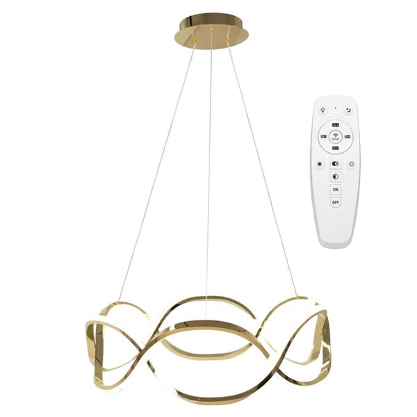 Modern LED-taklampa + Pilot App800-CP Twist Gold