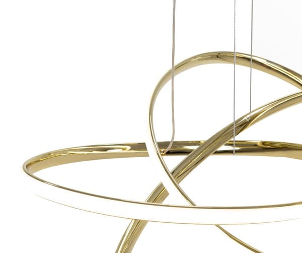 Moderne LED-loftslampe + pilot APP815-CP knudepunkt guld
