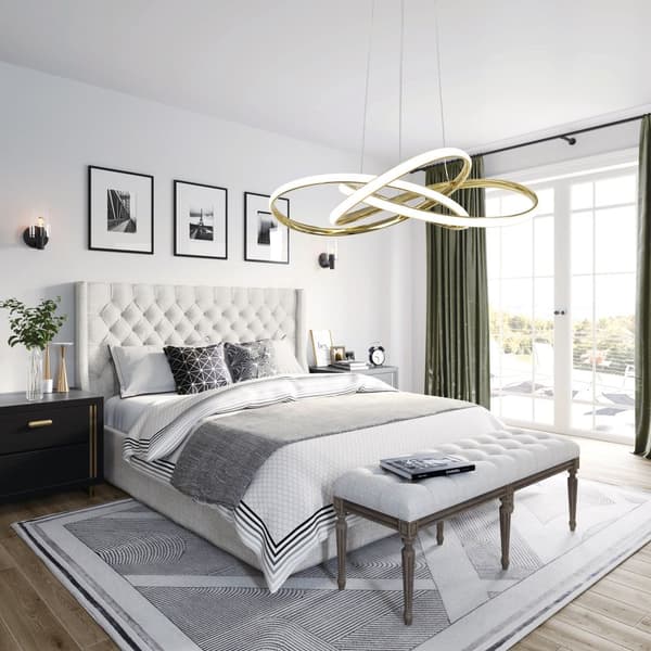 Moderne LED-loftslampe + pilot APP815-CP knudepunkt guld