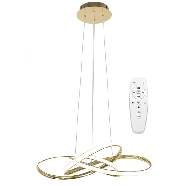 Moderne LED-loftslampe + pilot APP815-CP knudepunkt guld