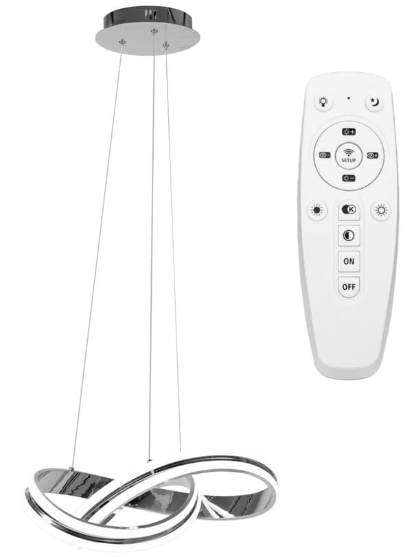 Moderne LED-loftslampe + pilot APP819-CP-krom
