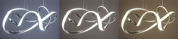 Moderne LED-loftslampe + fjernbetjening Eve App820-CP sort sort