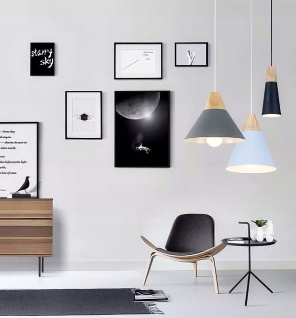 Skandi c taklampa app062-1cp grå