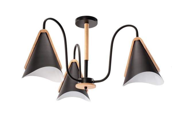 Skandinavisk tricamiene loft lampe ap605-3c sort