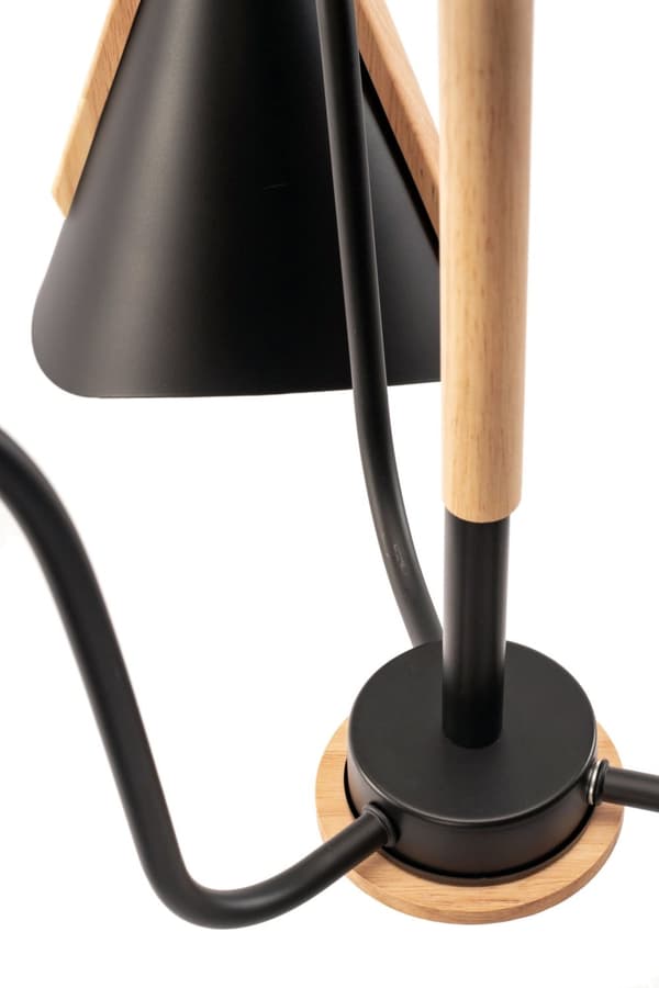 Skandinavisk tricamiene loft lampe ap605-3c sort