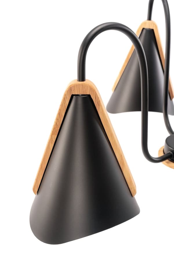 Skandinavisk tricamiene loft lampe ap605-3c sort