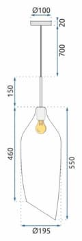 Miniatyrbild 6 av 6: Glasstaklampa modern app892-1cp