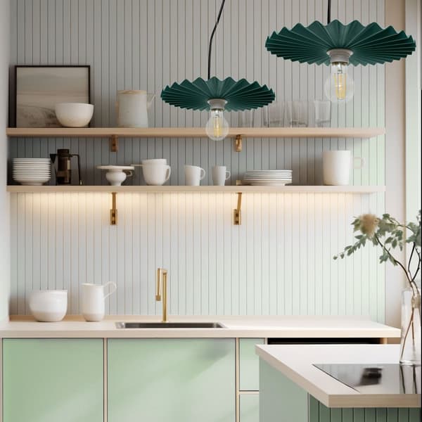 Hængende loft lampe APP1455-1CP grøn