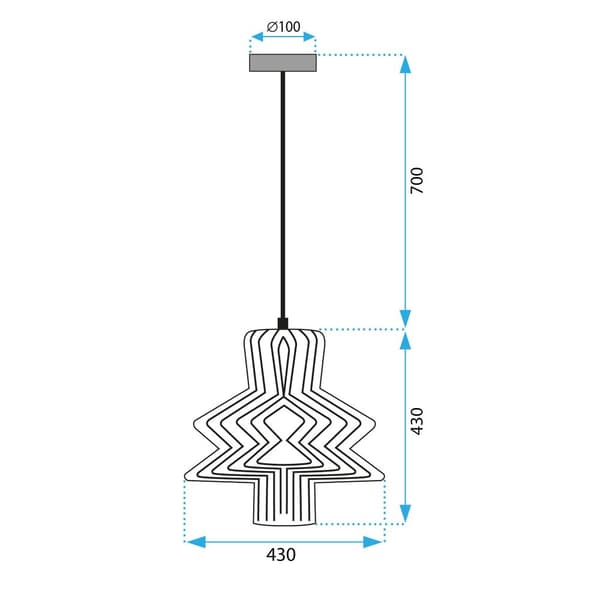 Hængende loftslampe APP1458-1CP