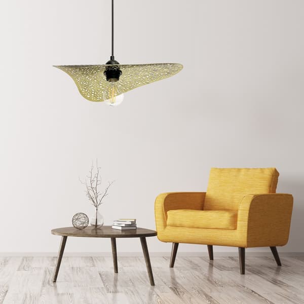Hængende loftslampe APP1467-1CP sort/guld