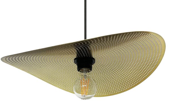 Hængende loft lampe APP1470-1CP sort/gammelt guld