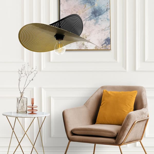 Hængende loftslampe APP1471-1CP sort/guld