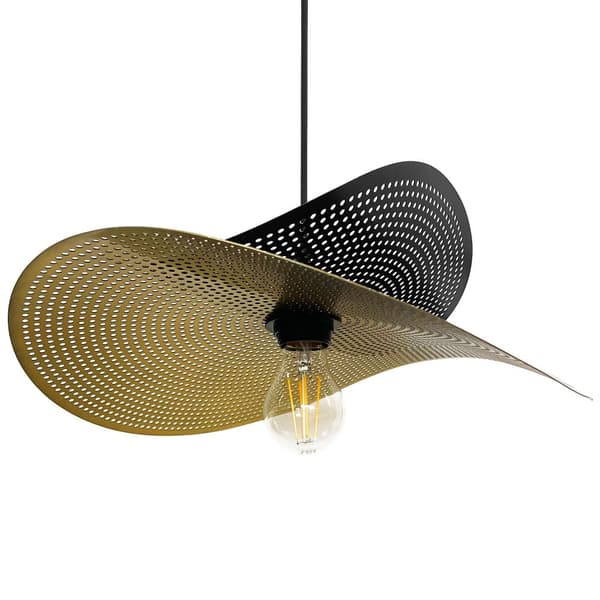 Hængende loft lampe APP1472-1CP sort/gammelt guld