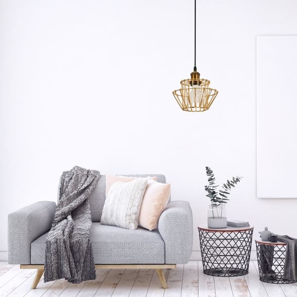 Hængende loft lampe APP942-1CP sæt 36 cm guld