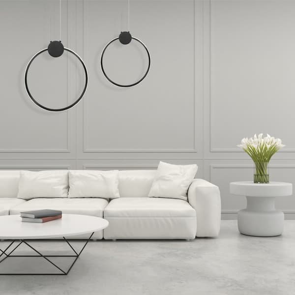 LED loft lampe APP1395-cp sort 40 cm