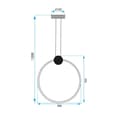 Miniatyrbillede 8 af 8: LED loft lampe APP1395-cp sort 40 cm