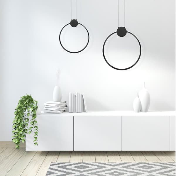 LED loft lampe APP1395-cp sort 40 cm