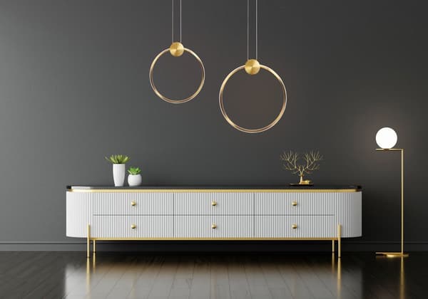 LED loft lampe App1400-cp gammel guld 50cm