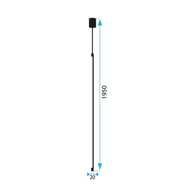 LED-taklampan App1413-C svart 100 cm