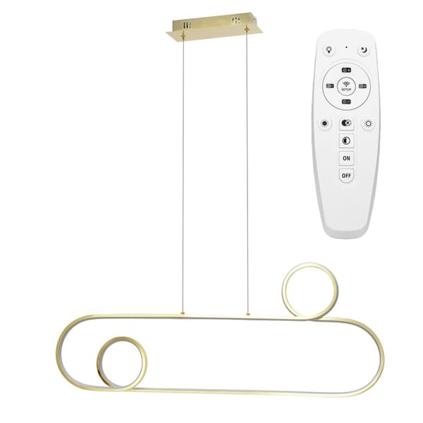LED loft lampe APP809-cp guld + fjernbetjening