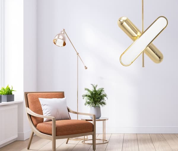 LED-taklampan App832-CP guld