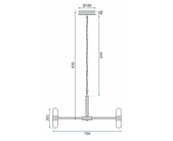 LED loft lampe moderne app770-6c
