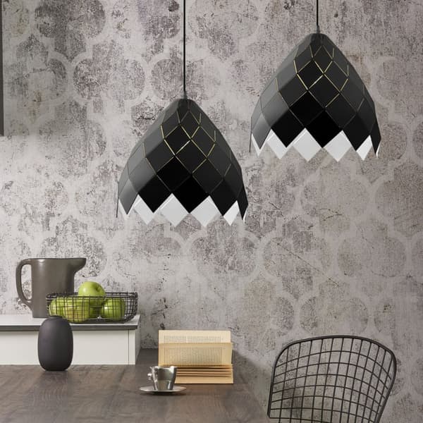 Hængende loft lampe metal app338-1cp sort
