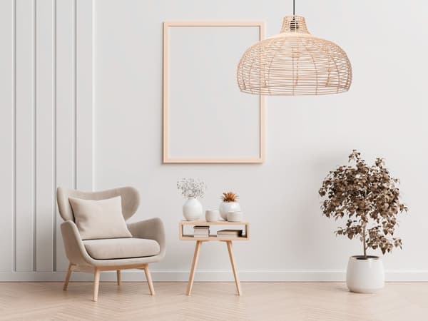 Hængende loft lampe naturlig boho app985-1cp stor