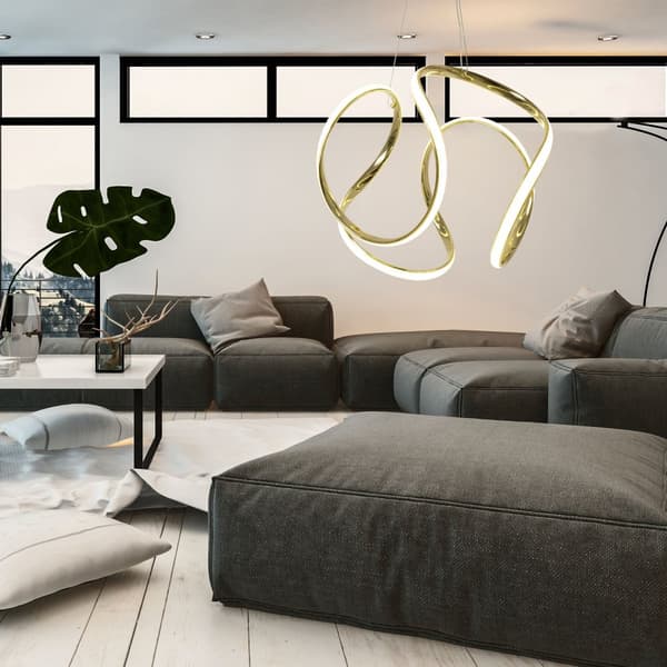 Ripusta kattovalaisin moderni LED + Pilot App386-CP Gold