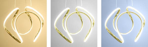 Ripusta kattovalaisin moderni LED + Pilot App386-CP Gold