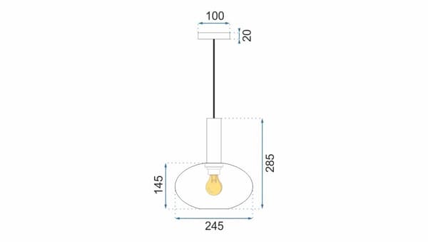 Hängande taklampa app465-1cp grön