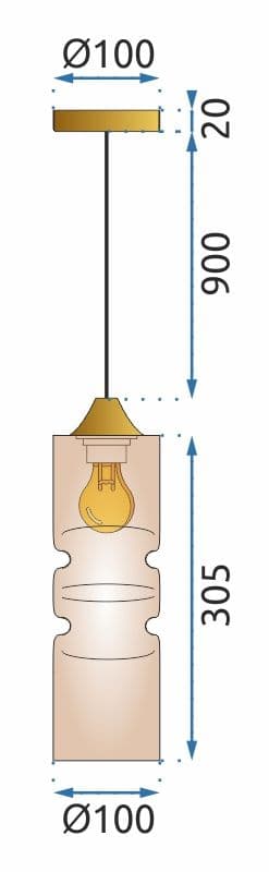 Hængende loft lampe APP901-1CP guld