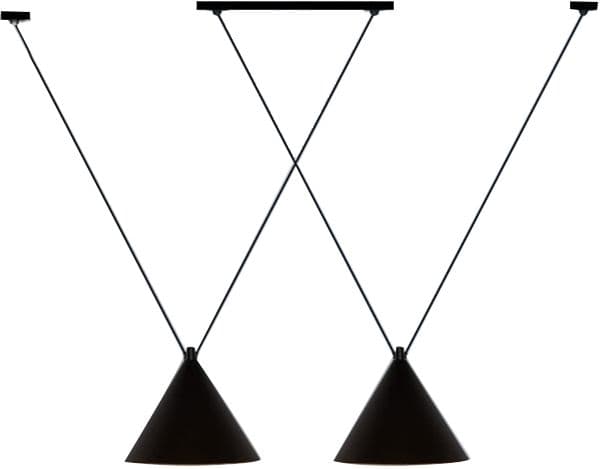 Hængende loftslampe i stil med loft App548-2CP sort