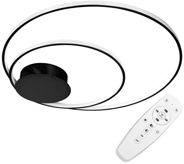 Taklampa med fjärrkontroll ledt tak app802-c svart