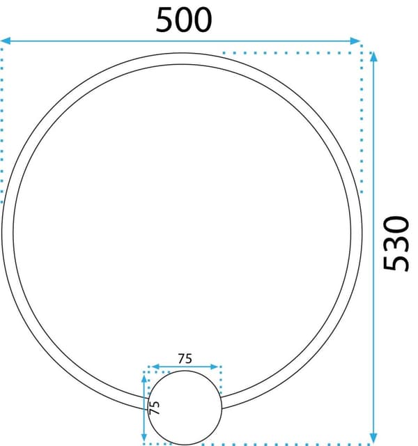 Wall Lamp LED WALL LAMP APP1391-CW OLD GULD 50CM