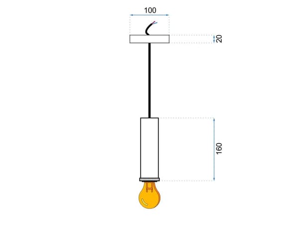Hængende lampe osti en app 108-1cp blå