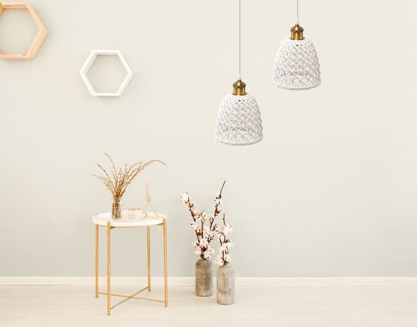 Hvid hængende lampe APP1006-1CP