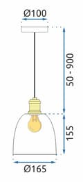 Miniatyrbillede 7 af 7: Hvid hængende lampe APP1006-1CP