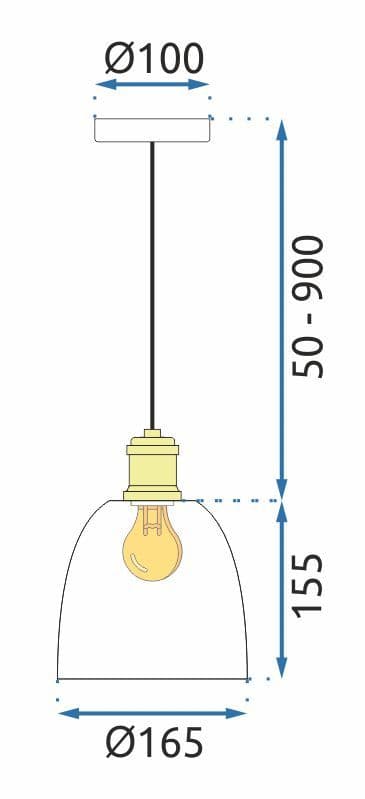 Hvid hængende lampe APP1006-1CP