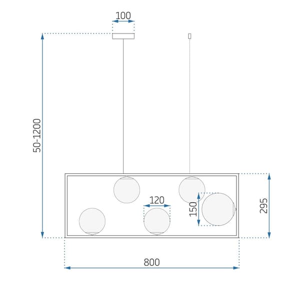 Hängande lampa app1020-5cp guld